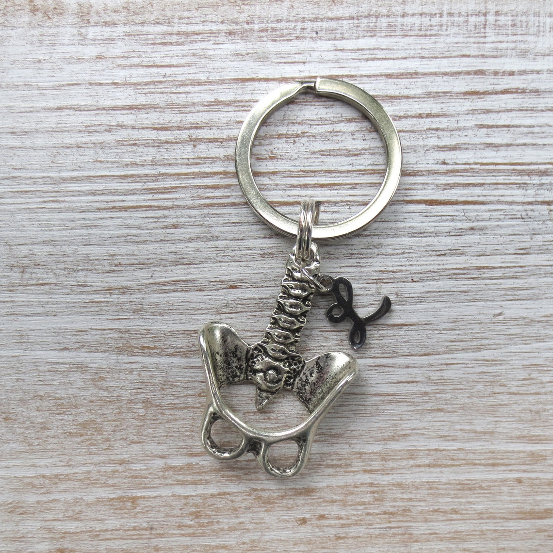Spine Keychain Anatomy Keychain Silver Spine Charm Etsy