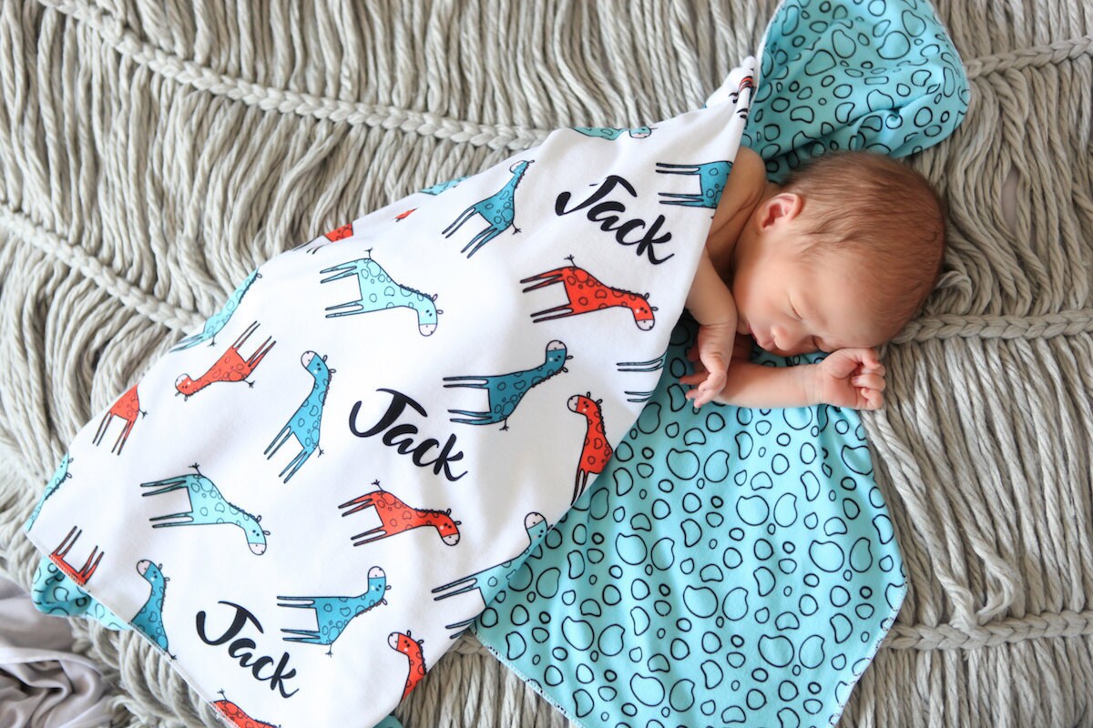 audrey bear swaddle blanket