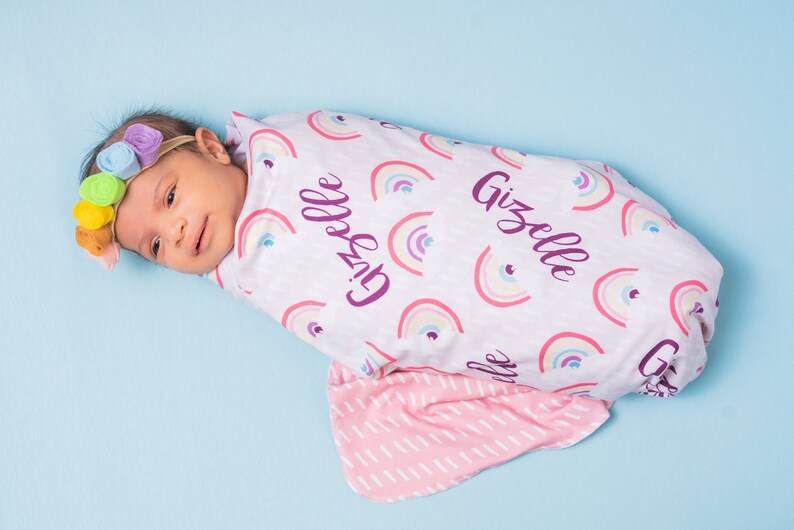 etsy personalized swaddle blanket