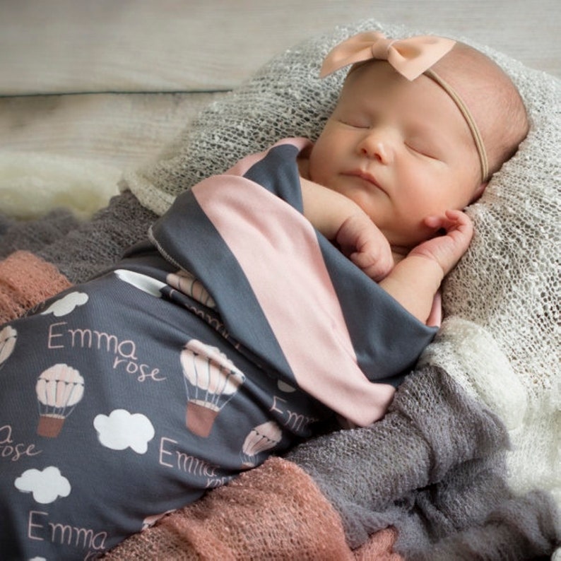 etsy personalized swaddle blanket