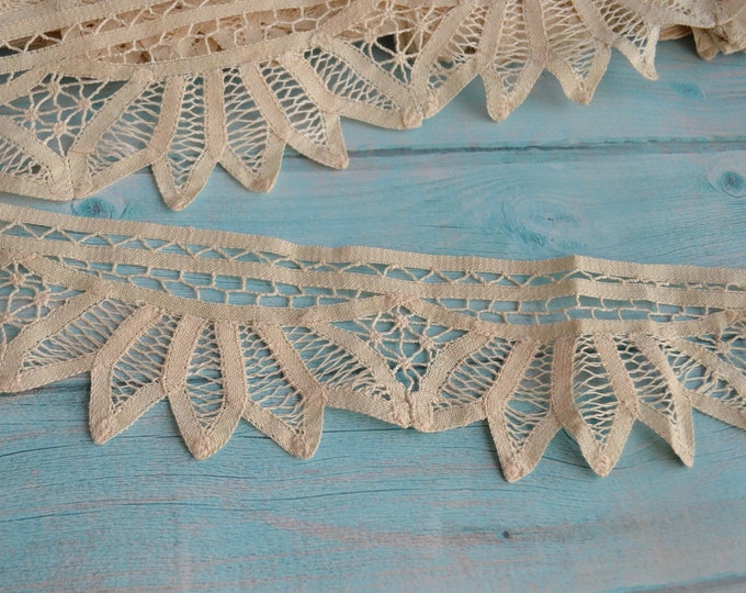 10 Yards Vintage Victorian Battenburg Lace Ribbon Lot French Country ...