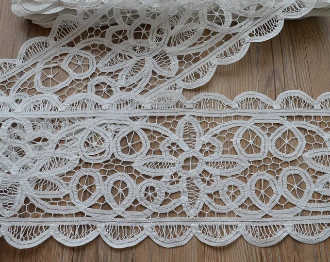 10 Yards Victorian Vintage White Battenburg Lace Ribbon French Country ...