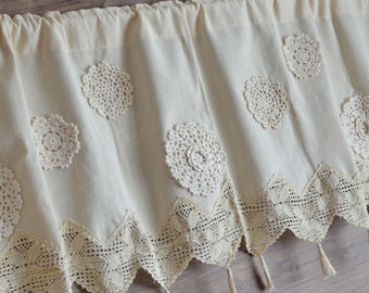 Kitchen Cafe Tier Curtain Valance Custom Made Rustic French Country Handmade