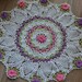 18" Round French Country Rosette Crochet Pineapple Doily White Cotton Mothers Day Table Cloth Topper Floral Wedding Centerpiece Runner