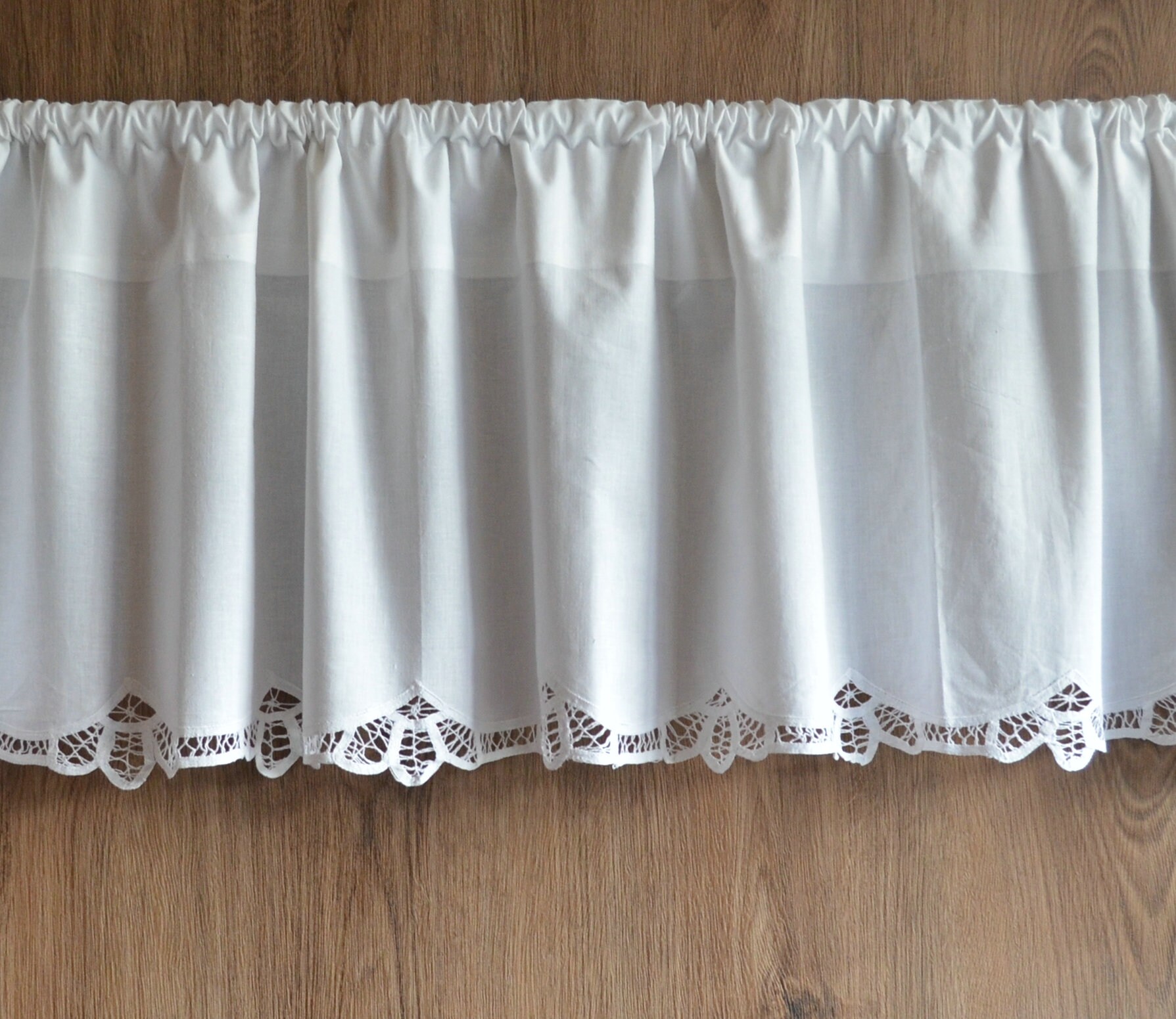 Battenburg Lace Kitchen Cafe Window Tier Curtain Valance Etsy
