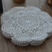 Dozen 8" Round Hand Crochet Lace Floral White Wedding Doilies Cotton Coasters