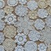Lot 30 Hand Crochet Assorted Small Doilies Mixed Pineapple Wedding Christmas Snowflake Ornaments Cotton Sewing Appliques