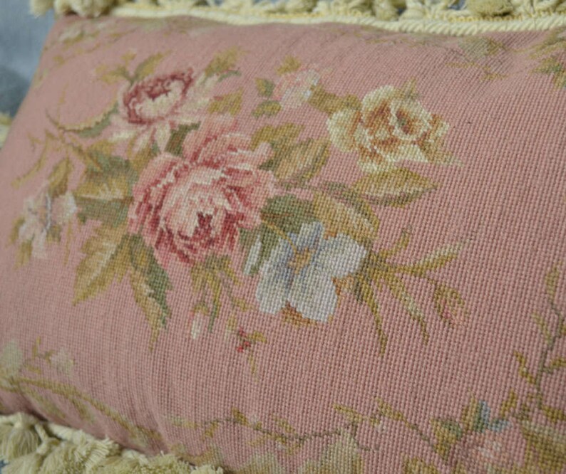 French Country Aubusson Needlepoint Pillow Sham Handmade Etsy