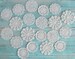 Lot 20 Assorted Hand Crochet White Round Small Snowflake Doilies For Crafts Christmas Gift Embellishments 