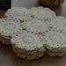 Lot 6 Hand Crochet Cream Doilies 10" Round Floral Wedding Coasters Cotton Set