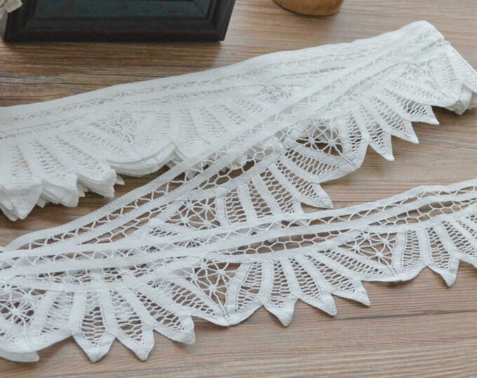 10 Yards Vintage Victorian White Battenburg Lace Ribbon Lot French ...
