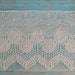 Hand Crochet Lace Tier Curtain Valance French Country Custom Made Rustic White Ecru Cafe Kitchen
