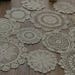 Lot 12 Hand Crochet Assorted Cream Round Doilies Mixed Snowflake Pineapple Floral Vintage Ecru Table Runners French Country Wedding Coasters