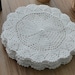 Lot 4 Hand Crochet White Doilies 10" Round Floral Wedding Ornaments French Country Coasters Cotton