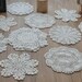 Lot 12 Hand Crochet White Doilies Cotton Snowflake Pineapple Floral Wedding Coasters