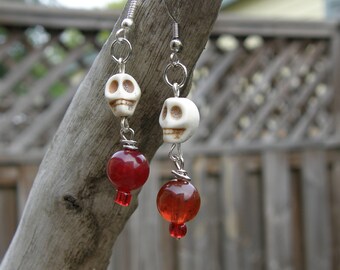 Witch&#39;s Orbs and Summer Skulls Earrings