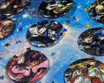 Persona 5 Pin Buttons 2.25&quot;