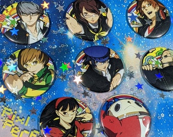 Persona 4 Pin Buttons 2.25&quot;