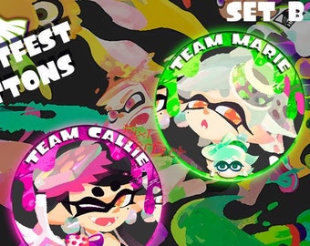 Splatoon Splatfest Pin Buttons 2.25"