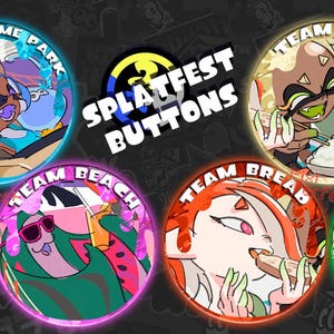 Splatoon 3 Splatfest Pin Buttons 2.25"