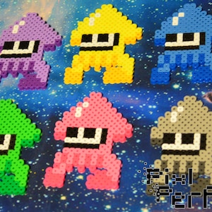 Splatoon Squid - Mario Maker Perler Bead Sprite