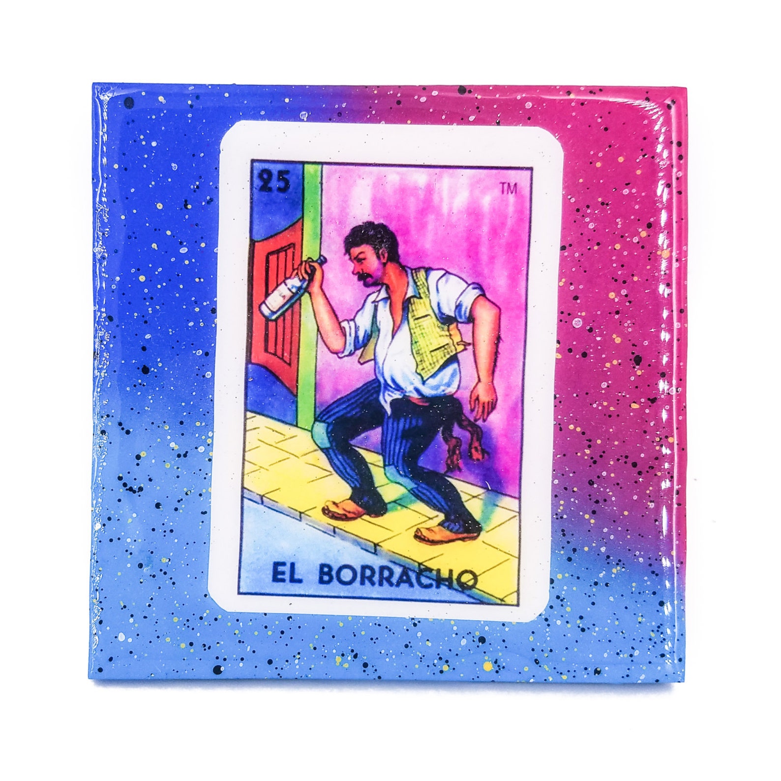 Handmade Coaster Loteria El borracho Vintage Playing cards Etsy