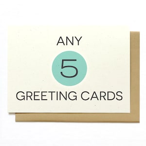 Mix and Match Any 5 Greeting Cards Assorted Greeting Cards Hennel Paper Co. image 1