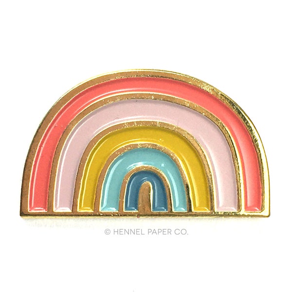 Rainbow Enamel Pin - Lapel Pin - Rainbow Pin - Rainbow Brooch - Best Friend Gift - Gifts for her - Gifts under 15 - Hennel Paper Co. - PIN27