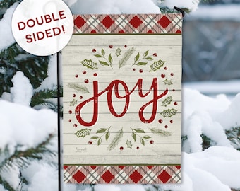 12 x 18 Inch 2 Pieces Christmas Garden Flag Welcome Winter Love Joy Wreath Yard Flag Double Sided Outdoor Flag Buffalo Check Plaid Xmas Garden Flag for Christmas Yard Decorations 12 x 18 Inch 2 Pieces Christmas Garden Flag Welcome Winter Love Joy Wreath Yard Flag Double Sided Outdoor Flag Buffalo Check Plaid Xmas Garden Flag for Christmas Yard Decorations