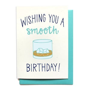 Dad Birthday Card - Cheers - Wishing You A Smooth Birthday - Funny Birthday Card for Him