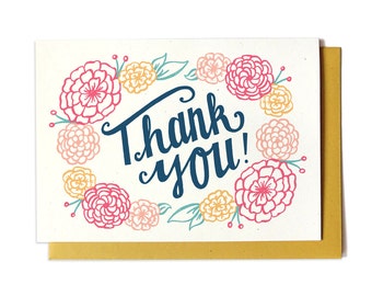 Pretty Thank You! Flowers Thank You Card - 5x7