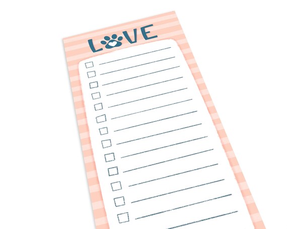 thumbnail image 2 of Dog Paw Print Magnetic Notepad – Refrigerator List Pad For Dog Moms & Dads 2 of 5