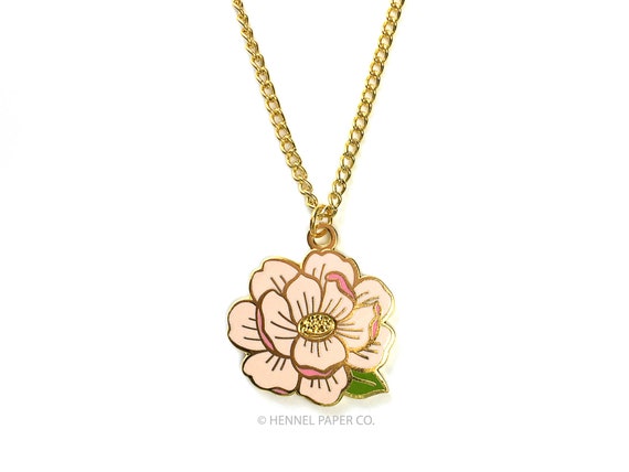 Flower Charm Necklace Mothers Day Gift Cute Everyday Floral