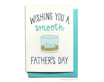 Funny Father's Day Card: Scotch Glass, Smooth Day