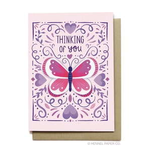 Thinking of you - Bereavement Card - Condolence card - Grief card for women - Mourning card for her - Hennel Paper Co. - TH2