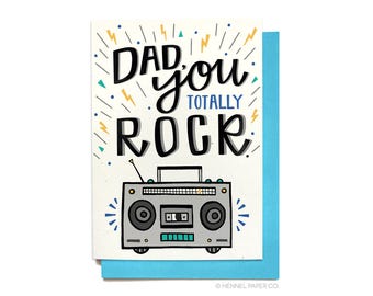 Funny Father's Day Card: Dad You Totally Rock