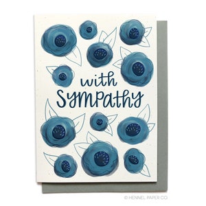 With Sympathy Card - Here For You Card - Thinking of You - Hennel Paper Co. SY11