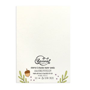 Give Thanks Card: Thanksgiving Greeting on Recycled Cardstock afbeelding 2