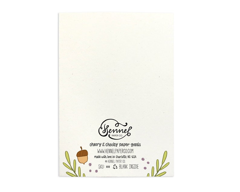 Give Thanks Card: Thanksgiving Greeting on Recycled Cardstock afbeelding 2