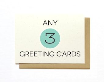 Mix and Match Any 3 Greeting Cards - Assorted Greeting Cards