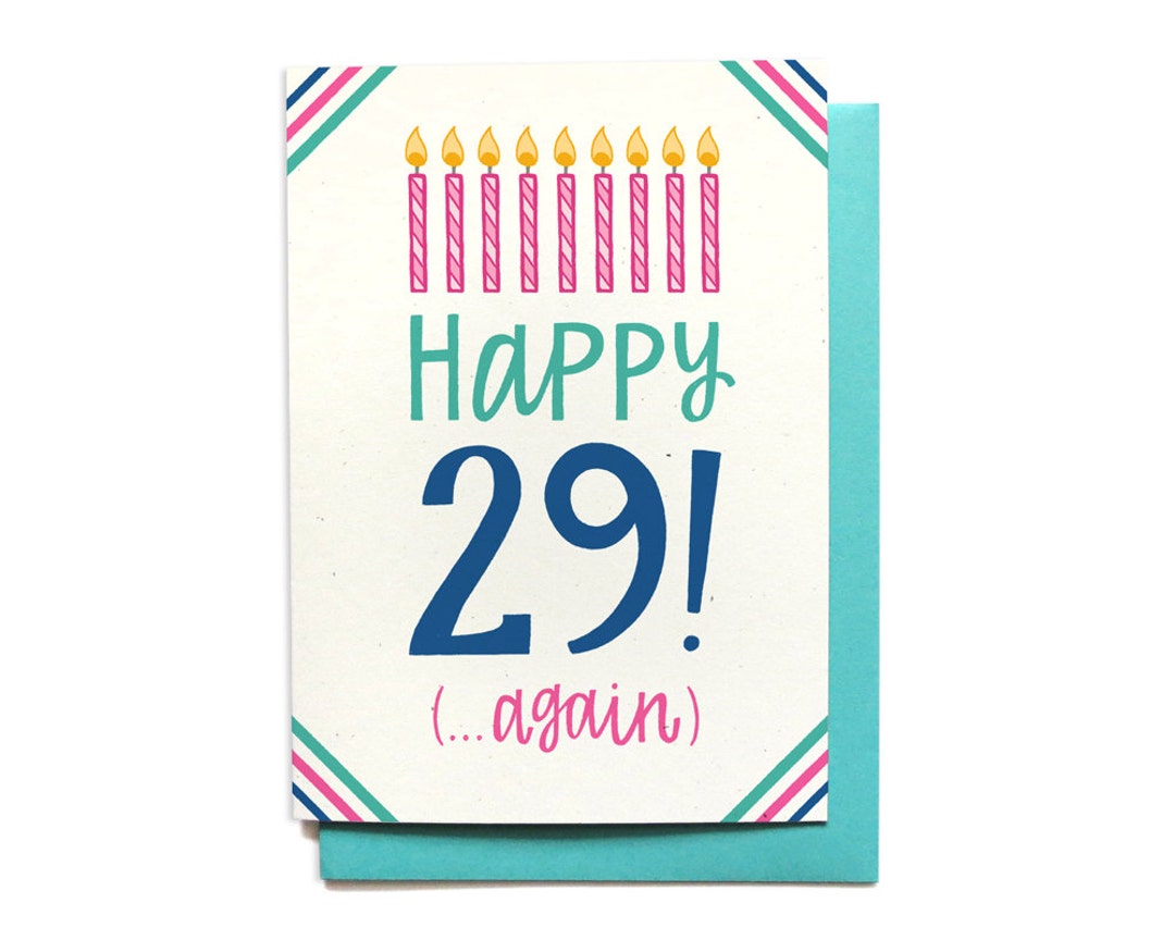 Funny Birthday Card 30th Birthday Card 29th Birthday Card - Etsy