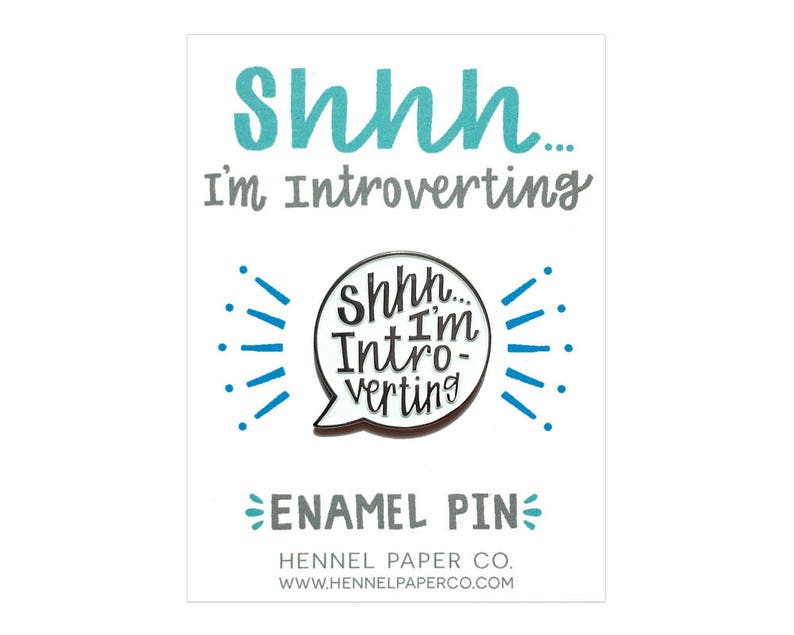 Funny Enamel Pin Introvert Enamel Pin Speech Bubble Brooch Etsy UK