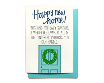 Funny Housewarming Card: Pinterest Projects, Weed-Free Lawn