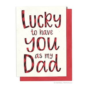 Plaid Father&#39;s Day Card: Lucky To Have You Dad