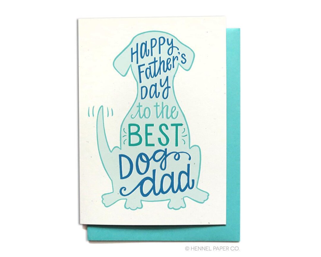 Happy Father's Day Card From the Dog - Pet Dad - Best Dog Dad - FD22 - Etsy