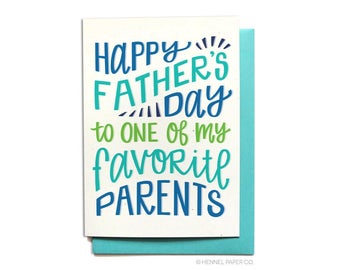 Funny Fathers Day Card - Happy Fathers Day to one of my favorite parents - Card for Dad - FD33