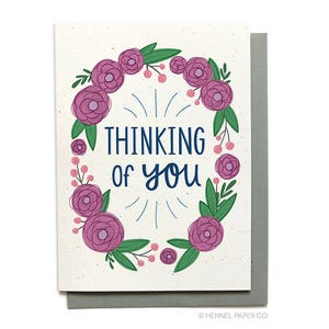 Thinking of you - Bereavement Card - Condolence card - Grief card - Mourning card - Hennel Paper Co. - TH1