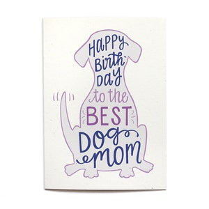 Dog Mom Birthday Card – Happy Birthday, Blank Inside image 2