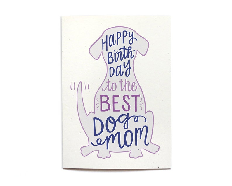 Dog Mom Birthday Card – Happy Birthday, Blank Inside image 2
