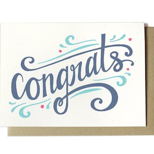 Congrats - Congratulations Greeting Card - Congrats Card - Celebration Card